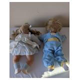 Pair of Beeff Creation Original Vintage Dolls, 18 Inch with Outfits