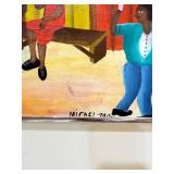 Michel Market Scene by the Sea - Original Painting