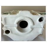 Nativity Arch Scene with Mary & Joseph & White Ceramic Church Figurine