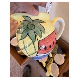 Hand-Painted Fruit Dinnerware Mugs & Plates Set - Made in China