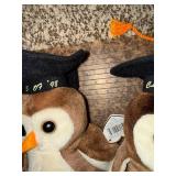 Ty Beanie Babies Graduation Owls Collection - Plush Owls with Caps & Tags
