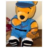 Winnie the Pooh Baseball Plush - Blue Pinstripe Uniform (Lot of 2)