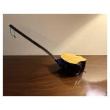 Hand-Carved Wooden Smoking Pipe with Long Curved Stem