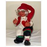 Santa Claus Plush Doll - 9 in Tall, Vintage Felt Christmas Figure