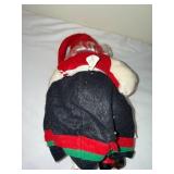 Santa Claus Plush Doll - 9 in Tall, Vintage Felt Christmas Figure