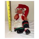 Santa Claus Plush Doll - 9 in Tall, Vintage Felt Christmas Figure