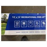 E-Z UP 13x13 ONE-UP Instant Canopy Tent  Pop Up Outdoor Shade Tent with Vented Top, Adjustable Height & Roller Bag