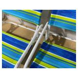 LOT OF 2 Rio Brands 1 Position Multi-color Beach Folding Chairs