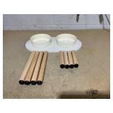 Boots & Barkley Adjustable Elevated Double Diner Feeder Dog Bowl