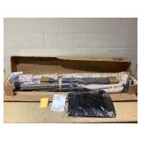 Costway NP12351BE 10 ft. Solar Offset Hanging Umbrella with Base & 32 LED Lights - Beige