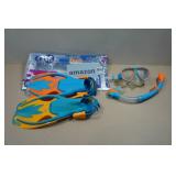 Cressi Blulove Kids Snorkel Set - Fin Size S/M
