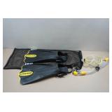 Cressi Adult Rondine Palau Fin Snorkel Set - Fin Size L/XL
