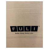 FULI 3-Panel Folding Floor Mat - Made in Japan, Grey Felt with Olive Trim