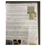 FULI 3-Panel Folding Floor Mat - Made in Japan, Grey Felt with Olive Trim