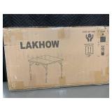 Lakhow 86L 34in Square Folding Table - 86x86x74 cm
