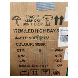 OnlyLux LED High Bay 3 8-Pack 5000K 100-277V Garage Lighting