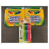 Crayola Ultra-Clean Washable Markers 10-Count (2-Pack) & BIC Brite Liner Highlighters 5-Pack