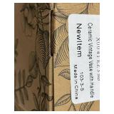 Lyeec Ceramic Vintage Vase with Handle (Lot of 3)