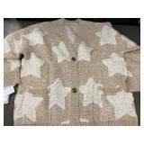 KcvaMolly Womens Stars Casual Knit Coat - Size L