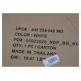 31.5" Round Bar Height Folding Table - White