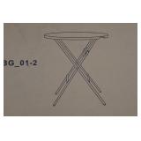 31.5" Round Bar Height Folding Table - White