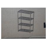 4-Tier Metal Shelf - Black