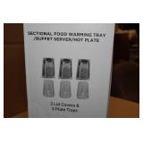 Nutrichef Sectional Food Warming Tray/Hot Plate
