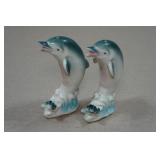 Vintage Salt & Pepper Shaker Set - Dolphins