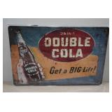 Vintage Style Metal Sign - Double Cola