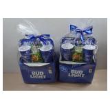 *2* Bud Light Gift Sets - Cooler, Cups, Pretzels