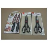 Copper Knife Set and Scissors