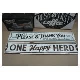 3-Piece Mason Jar Kitchen Set and Signs