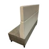 Silver & Red Bench 80 x 54 x 27