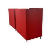 Dauphin Atelier Red Privacy Booth / Bench Guest Seating