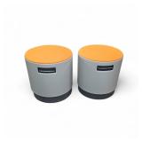 2 Steelcase Turnstone Buoy Orange & Grey Seats that retail new for $395 each