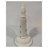 Belleek Irish Celtic Shamrock Bone China Harp Figurine