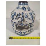 Large Vintage Wisteria Chinese Blue & White Chinoiserie Style Porcelain Bird Cage