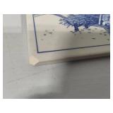 Vintage Delft Schoonhoven Keramiak Blue and White Tiles Four Seasons