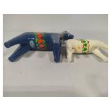 Set of Hand Carved and Painted Swedish Dala Horses