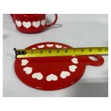 Waechtersbach Heart Teapot and Trivet