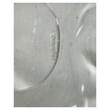 Two Orrefors Crystal Heart Shaped Bowls