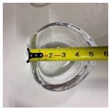 Two Orrefors Crystal Heart Shaped Bowls