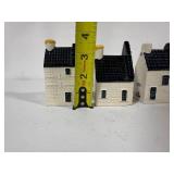 Three KLM Blue Delft by Bols Miniature Houses