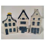 Blue Delft Houses Exclusively Made for KLM by Bols