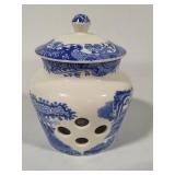 Spode Blue Italian Garlic Pot