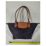 Longchamp Le Pliage Black Shoulder Canvas Tote
