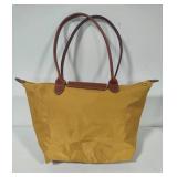 Longchamp Tan Shoulder Canvas Tote