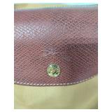 Longchamp Tan Shoulder Canvas Tote