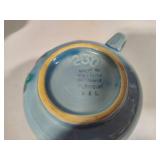 West German Majolica Birds & Grapes Snack Sets