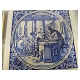 Delft Blue Tiles Featuring Various Trades